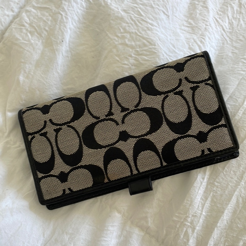 Coach checkbook cover